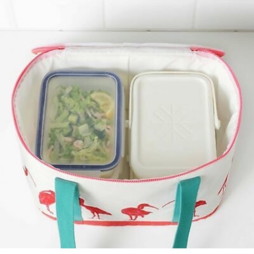 Ikea Flamingo Cooler Tote Bag NEW Sommarliv Tropical Pink White Green - Picture 3 of 13